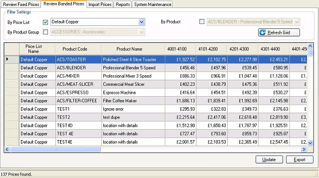 Customer-specific Pricing solution