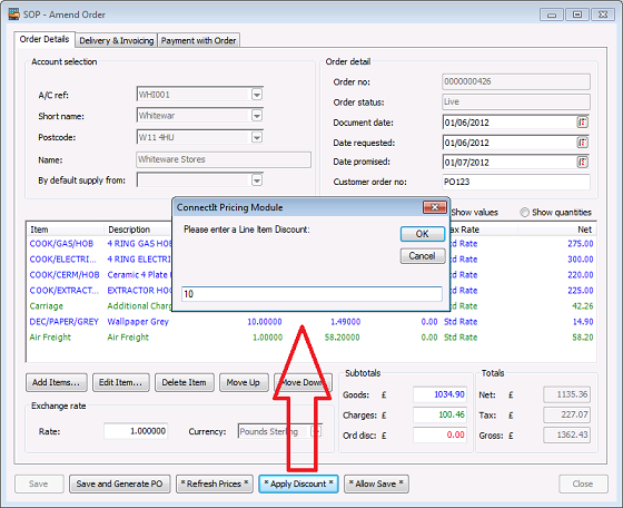 Sage 200 Sales Order Discount utility